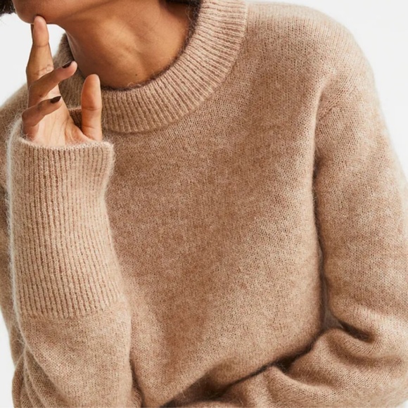 H&M Mohair-Blend Sweater Beige Size S - Picture 2 of 11